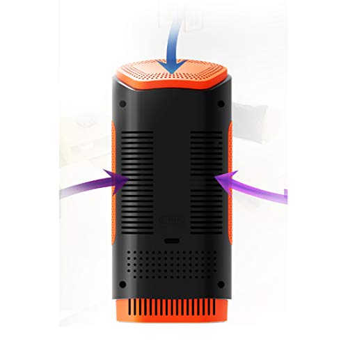 SMILEDRIVE® Air Quality Monitor Pollution Meter Detector Color LCD Screen for HCHO PM2.5 PM1.0 PM10 TVOC Temperature Humidity Tester - Black and Orange - Image 5