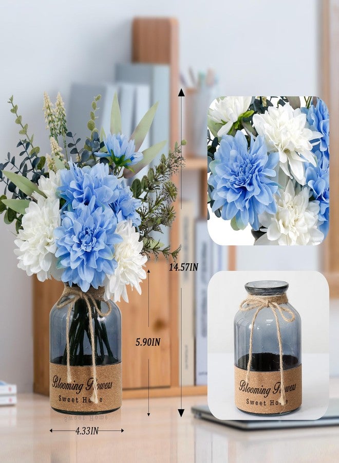 Leftover Fake Flowers in Vase,Artificial Flowers in Vase,Table Centerpieces for Dining Room,Flower Centerpieces for Tables,Faux Flowers for Kitchen Decor,Coffee Table Decor… - Image 3