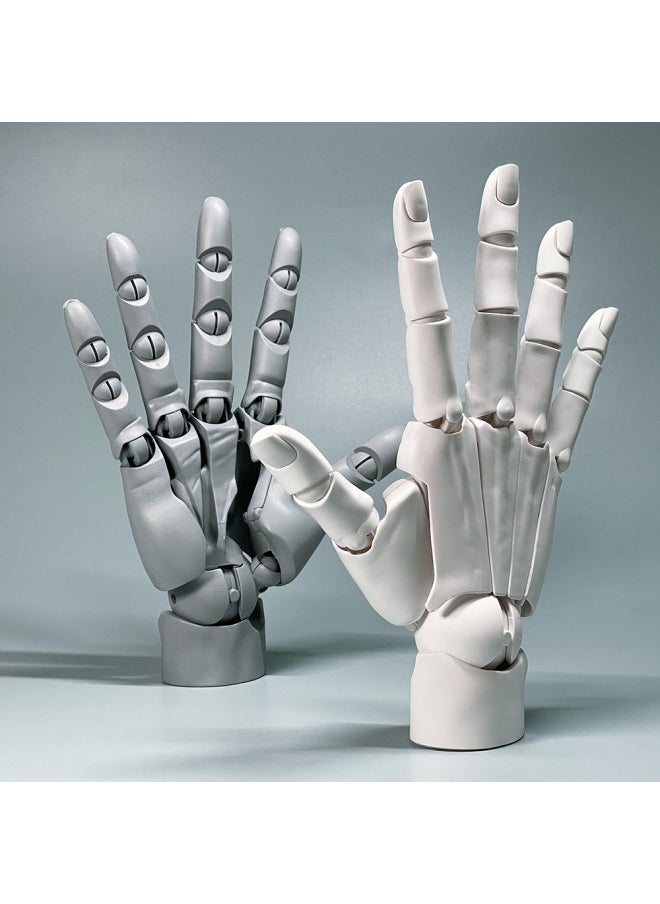 Generic - Super Movable 1:1 Hand Model Finger Joint Bionic Finger Joint Animation Painting Body Art Hand-Color:Super Movable Hand Model (grey) Right Hand - Image 1