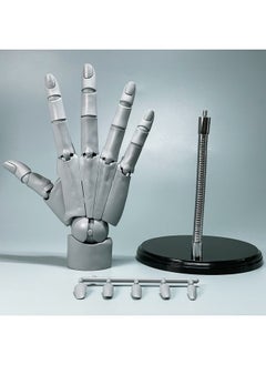 Super Movable 1:1 Hand Model Finger Joint Bionic Finger Joint Animation Painting Body Art Hand-Color:Super Movable Hand Model (grey) Right Hand