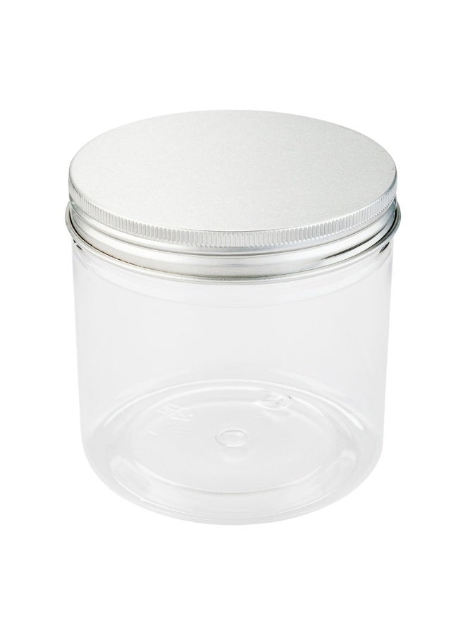 Restaurantware جرار ميسون بلاستيكية سعة 16.5 أونصة، 100 جرار تخزين طعام محكمة الإغلاق - أغطية ألمنيوم متضمنة، دائرية، حاويات تخزين مطبخ بلاستيكية شفافة، لتخزين الوجبات الخفيفة، الحلويات، المكونات، وأكثر - Image 1