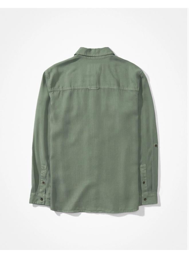 American Eagle Pocket Detail Button Down Shirt  - Image 2