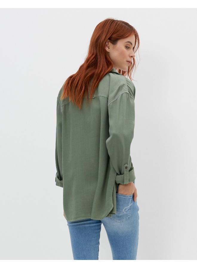 American Eagle Pocket Detail Button Down Shirt  - Image 4