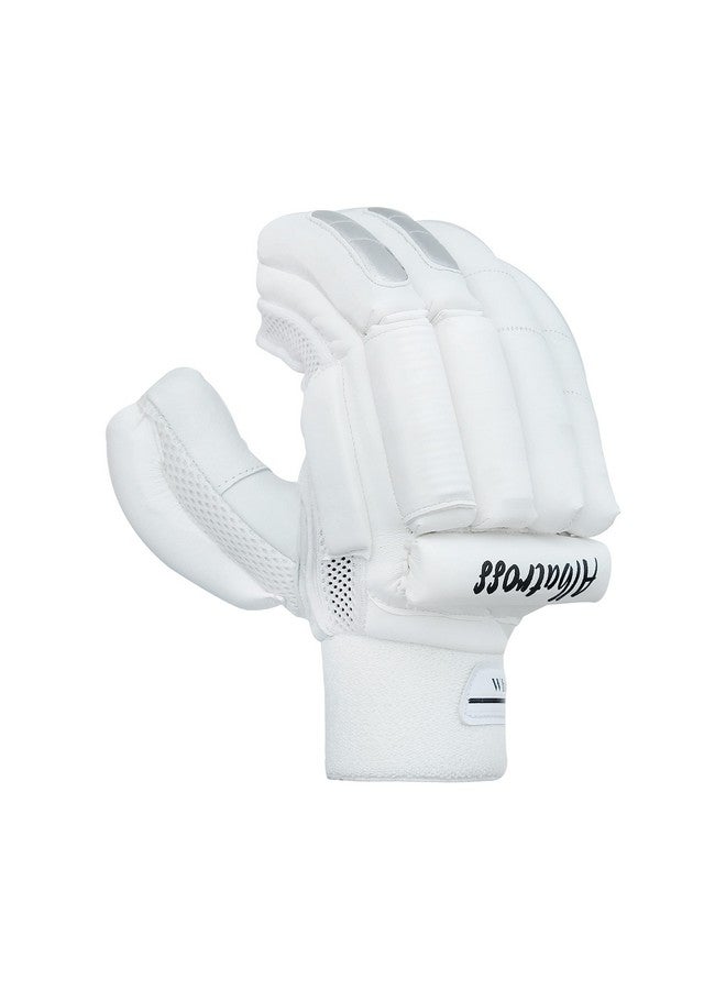 WHITEDOT SPORTS Whitedot Sports Albatross Levlon Cricket Batting Gloves Idol for Youth/Medium, Right Hand (Material: Thermoplastic Polyurethane, White)|Perfect for Young Cricketers | - Image 2