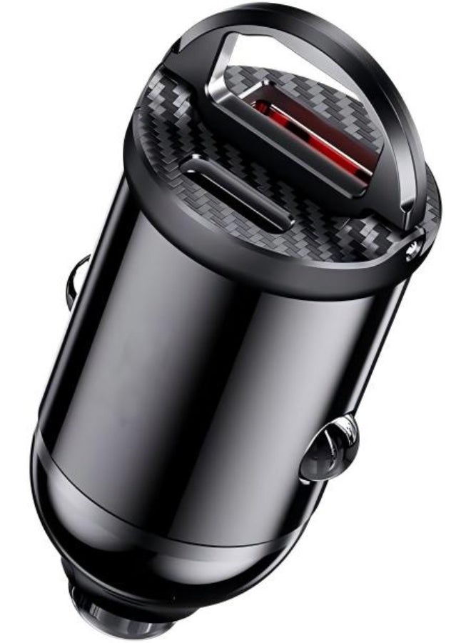 30W مزدوج ميناء سريع شاحن السيارة C30SE ، USB-C ، التوافق الواسع ، الصغير والمحمول ، متوافق مع نموذج السيارة 12-24V - Image 1