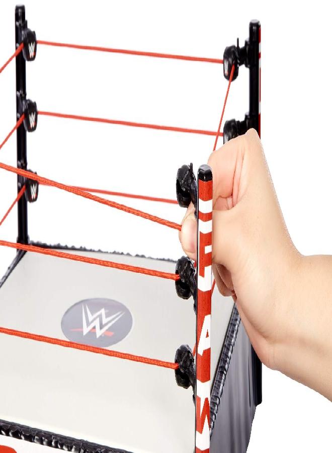 WWE Superstar 14-inch Ring with Authentic Logo, Flexible Ropes & Spring-loaded Mat for Bouncing Action  [Amazon Exclusive] - Image 2