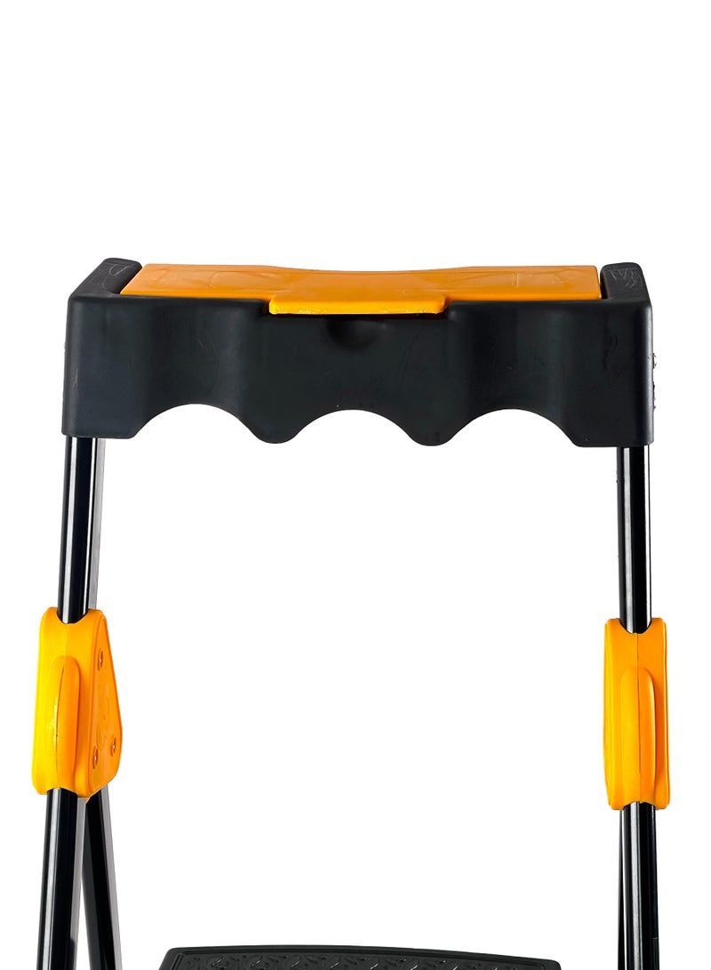 2+1 Step Foldable Ladder | Durable Aluminum Alloy | Lightweight & Space-Saving Design | Anti-Skid Secure Base | Equipped Tool Rack | Suits Both Home & Professional Needs  - Image 2