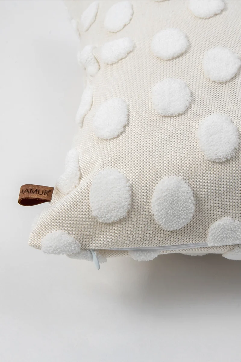 هامور Dough Bohemian Special Design Punch Punch Pattern Decorative Throw Pillow Cover Point Ecru