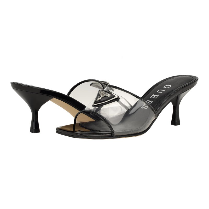 GUESS Women's LUSIE Heeled Sandal, Black 001, 5 - Image 4