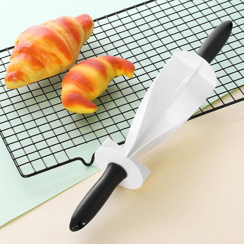 comfrt Croissant Cutter, Croissant Roller Bread Roller Slices Perfect Shaped Pastry Dough for Homemade Croissants in Minutes - 13.8x2.6in - Image 2