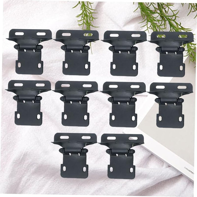 Black Iron Self Closing Cabinet Hinges 10 Pack Spring Hinge Door Mechanism - Image 5