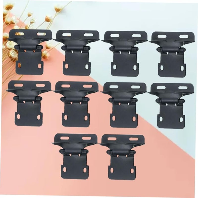 Black Iron Self Closing Cabinet Hinges 10 Pack Spring Hinge Door Mechanism - Image 4