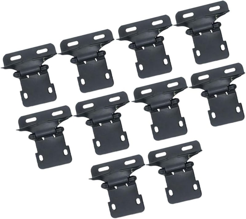 Black Iron Self Closing Cabinet Hinges 10 Pack Spring Hinge Door Mechanism - Image 2