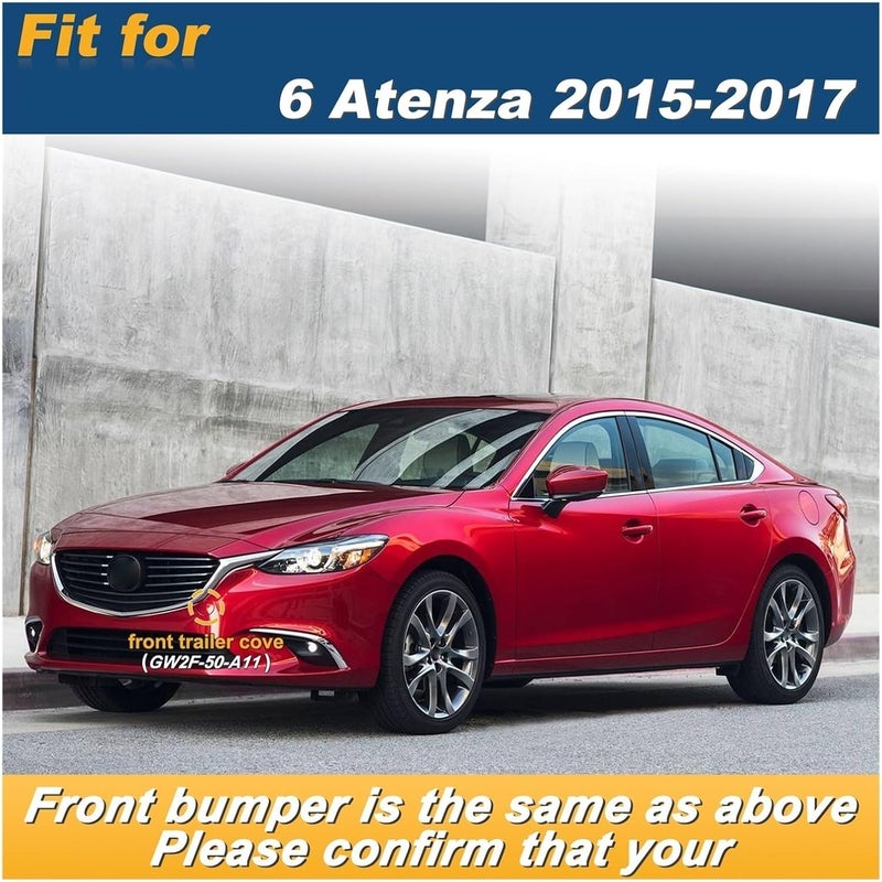QASULER Front Bumper Tow Hook Cover for Mazda 6 Atenza - Image 5