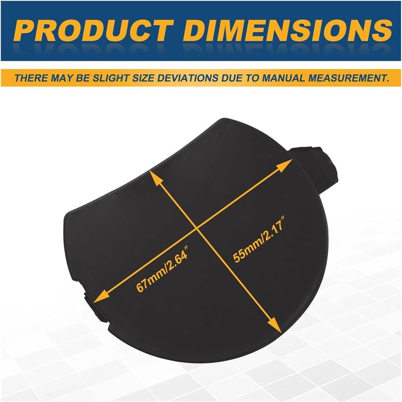 QASULER Front Bumper Tow Hook Cover for Mazda 6 Atenza - Image 2
