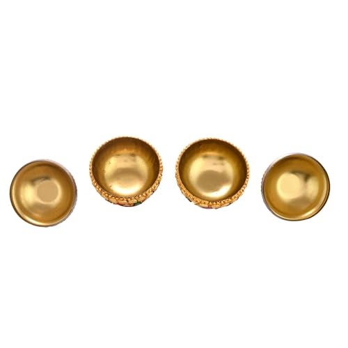 Craftam Metal Kumkum Box– Decorative Sindoor Dabbi/Haldi Roli Chawal Box for Pooja & Gifting (2 Pcs Set) - Image 5