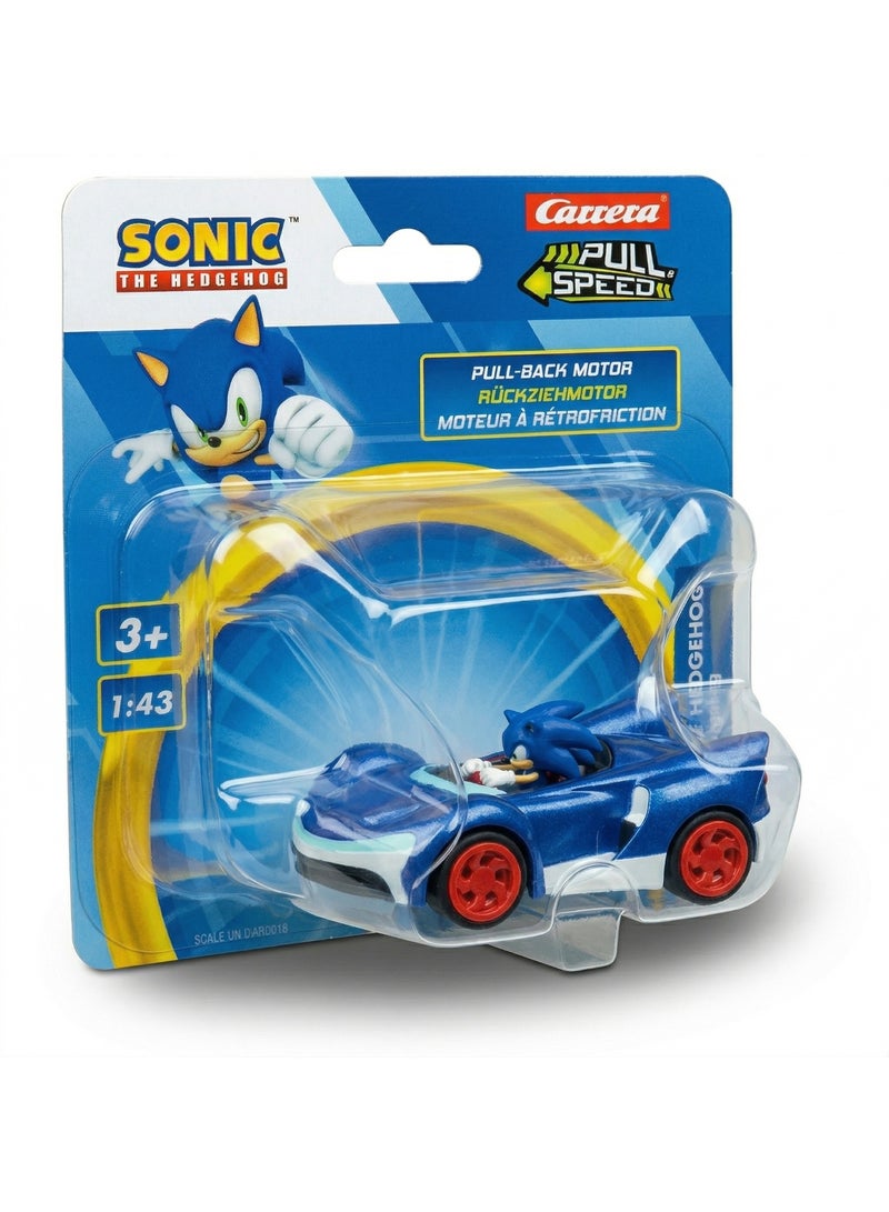 كاريرا Sonic the Hedgehog Diecast Toy Race Car | Sonic Race Car Set for Kids, Boys - Image 1