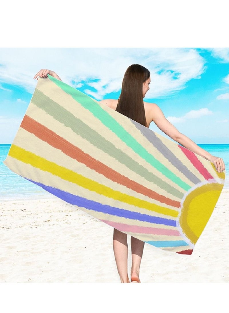 Y&D Microfiber Beach Towel,Quick Fast Dry Super Bath Towels Absorbent Blanket,Suitable For Travel,Camping,Pool