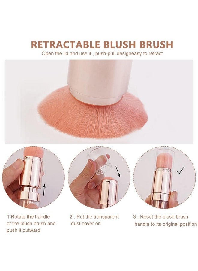 SKINPLUS SKINPLUS 5 In 1 Makeup Brush Set, Includes Foundation Brush, Face Brush, Lip Brush, Eyeshadow Brush and Eyebrow Brush, Travel Portable Mini Cosmetic Make Up Brushes Kits  - Image 3