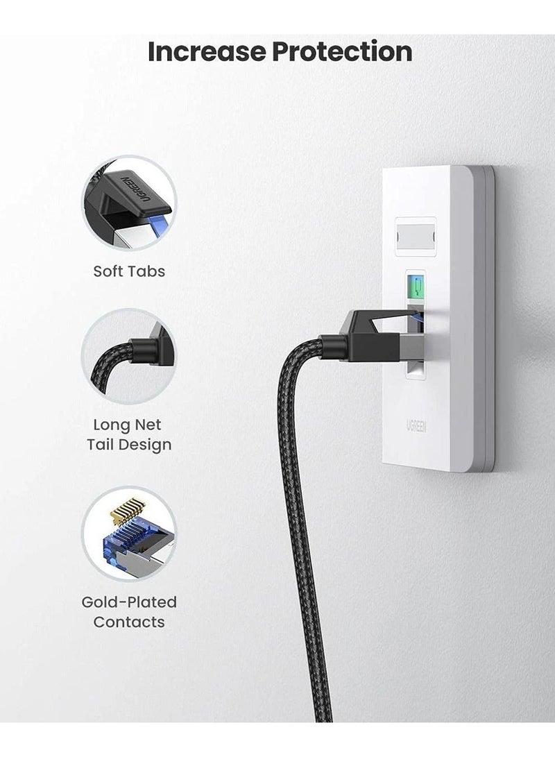 Ugreen UGREEN Cat8 Pure Copper Ethernet Cable Round Braided OD5.5mm 1.5m (Black) - Image 5