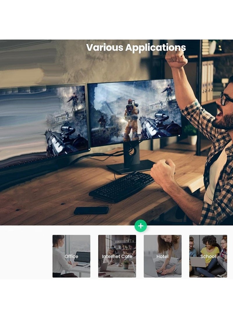 Ugreen UGREEN Cat8 Pure Copper Ethernet Cable Round Braided OD5.5mm 1.5m (Black) - Image 2