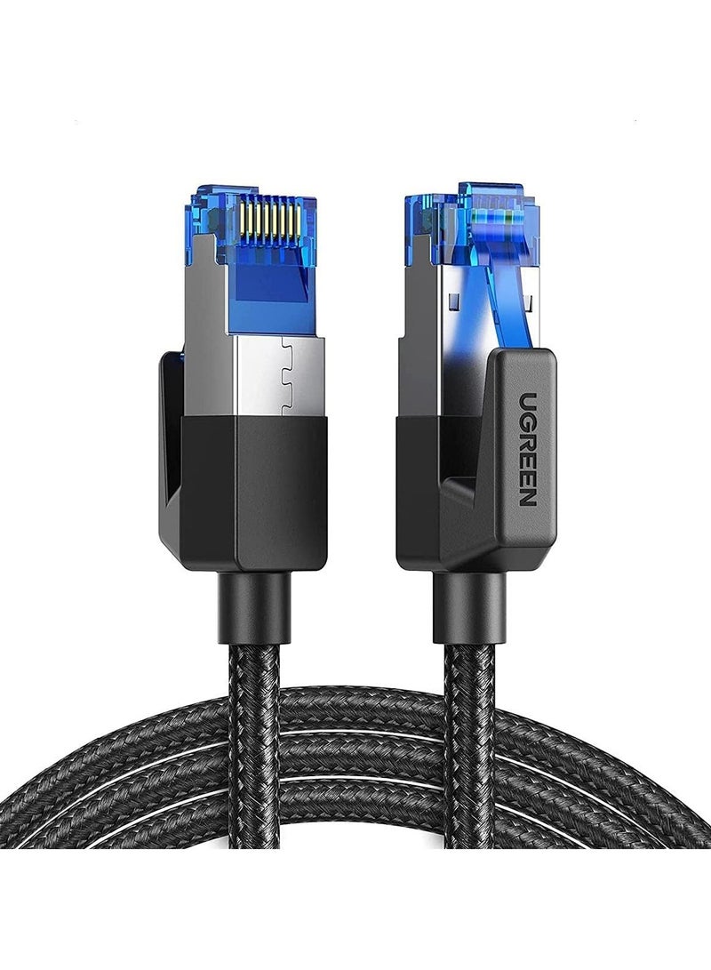 Ugreen UGREEN Cat8 Pure Copper Ethernet Cable Round Braided OD5.5mm 1.5m (Black) - Image 1