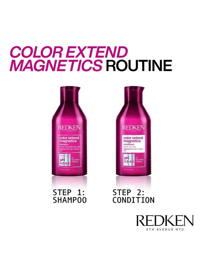 REDKEN شامبو ريدكين كولور إكستند ماجنتكس | للشعر المصبوغ | ينظف ويحمي اللون بلطف | يحتوي على الأحماض الأمينية | خالٍ من الكبريتات | 10.1 أونصة سائلة (عبوة واحدة) - Image 4