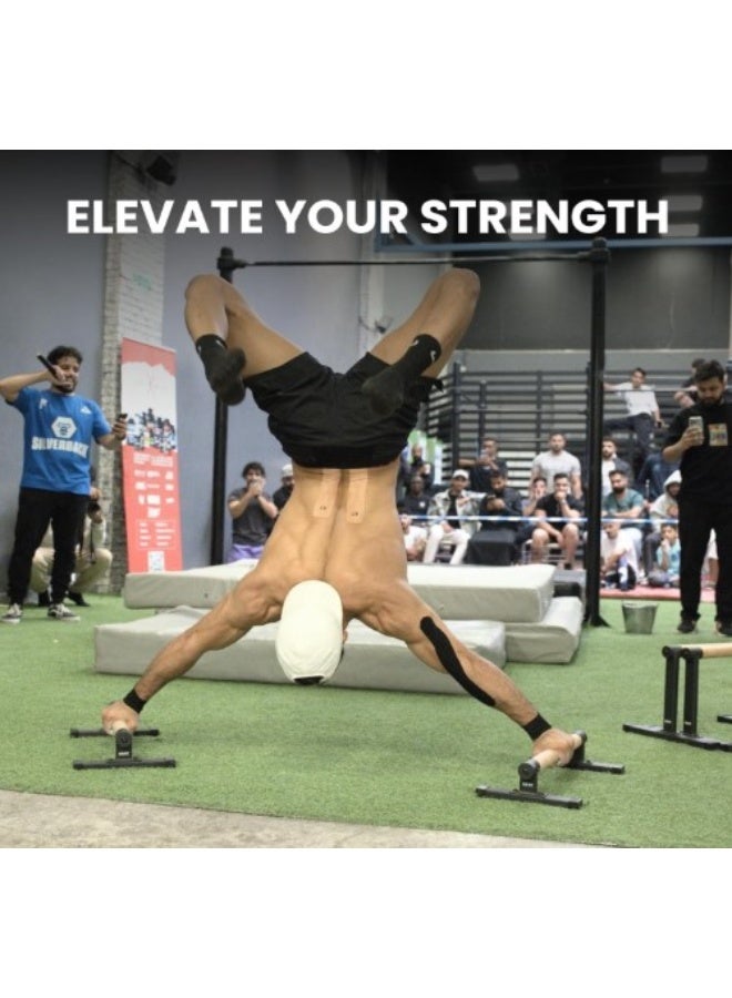 جوت  قضبان باراليتس PRO من G.O.A.T | فولاذ شديد التحمل | 38 سم | متينة | مقابض خشبية - Image 2