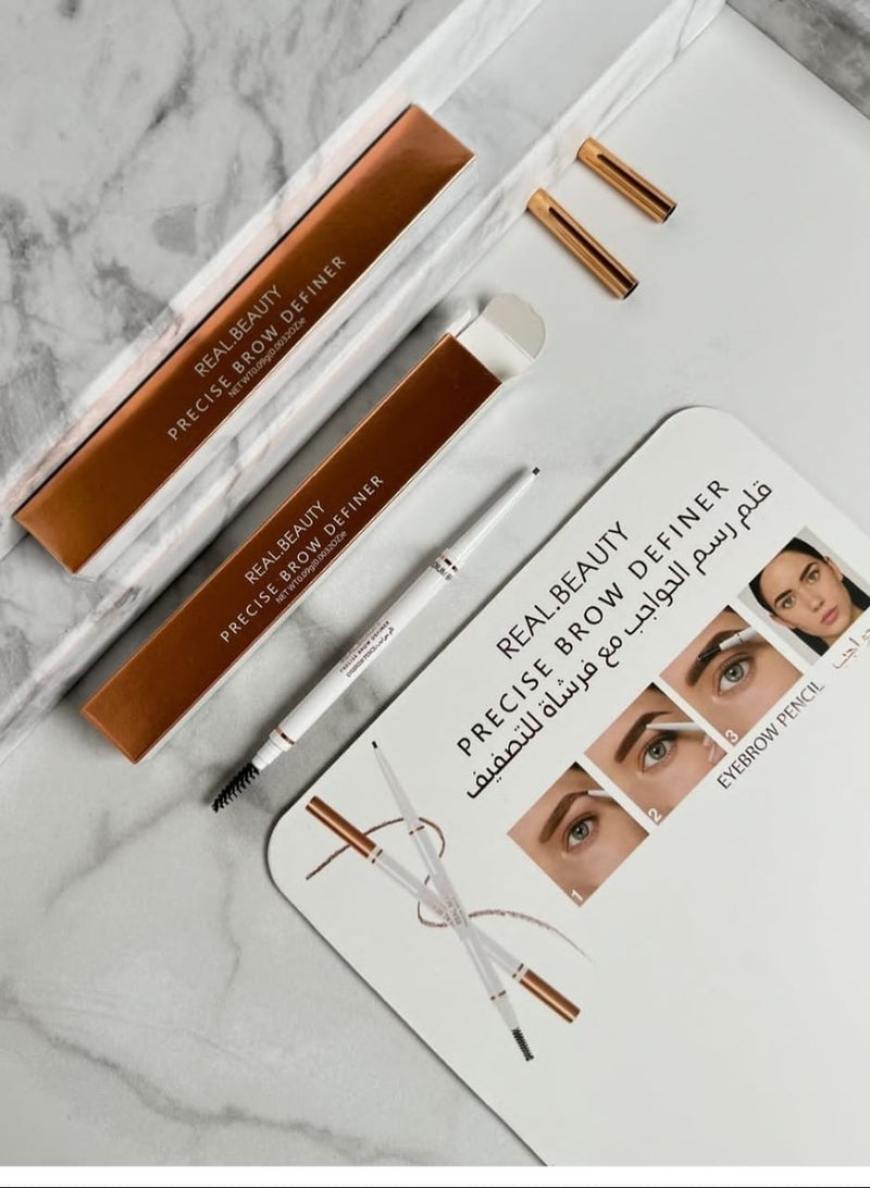 ريال بيوتي قلم رسم الحواجب مع فرشاة للتصفيف - Image 2