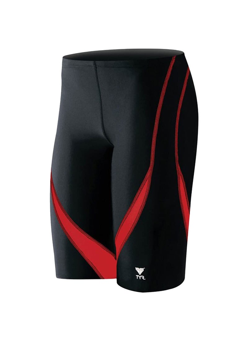 TYR TYR Men's Standard Alliance Splice Jammer Swimsuit, Black/Red, 38  - Image 1