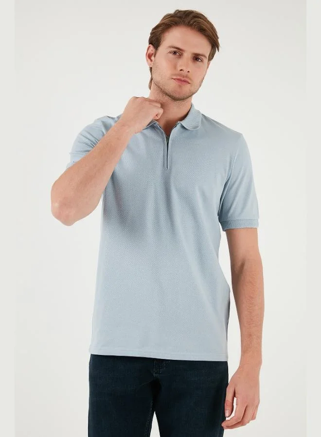 Buratti  Buratti Cotton Regular Fit Half Zipper Polo Collar T Shirt Men's Polo Collar T-Shirt 5901029 for Men | Best Price UAE