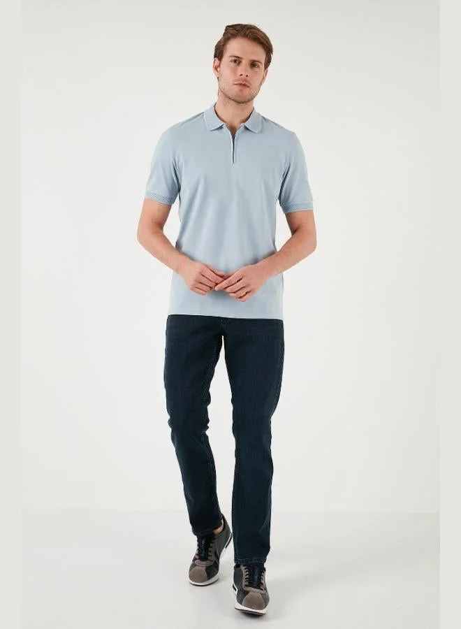 Buratti  Buratti Cotton Regular Fit Half Zipper Polo Collar T Shirt Men's Polo Collar T-Shirt 5901029 for Men | Best Price UAE