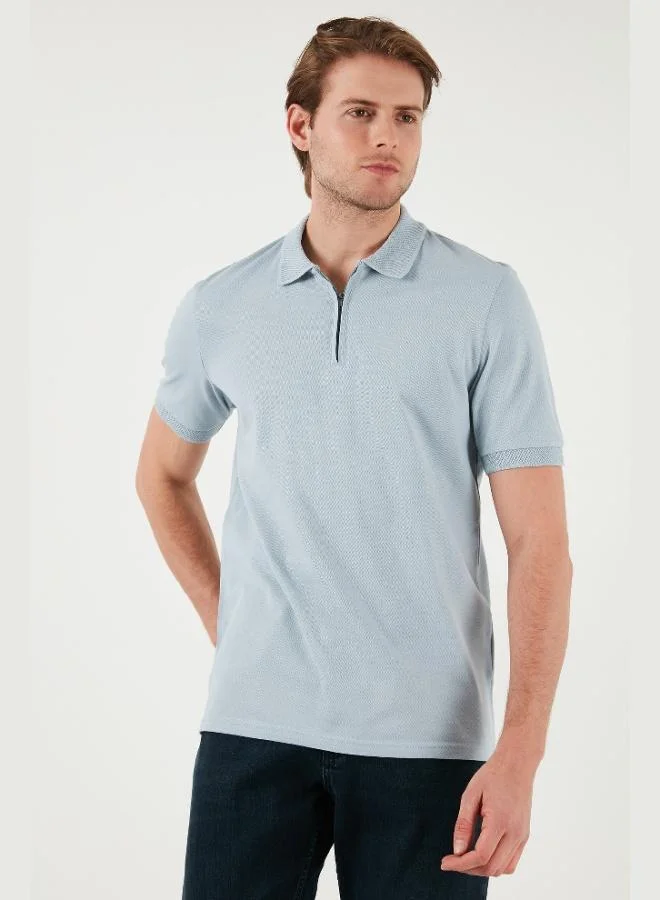 Buratti  Buratti Cotton Regular Fit Half Zipper Polo Collar T Shirt Men's Polo Collar T-Shirt 5901029 for Men | Best Price UAE