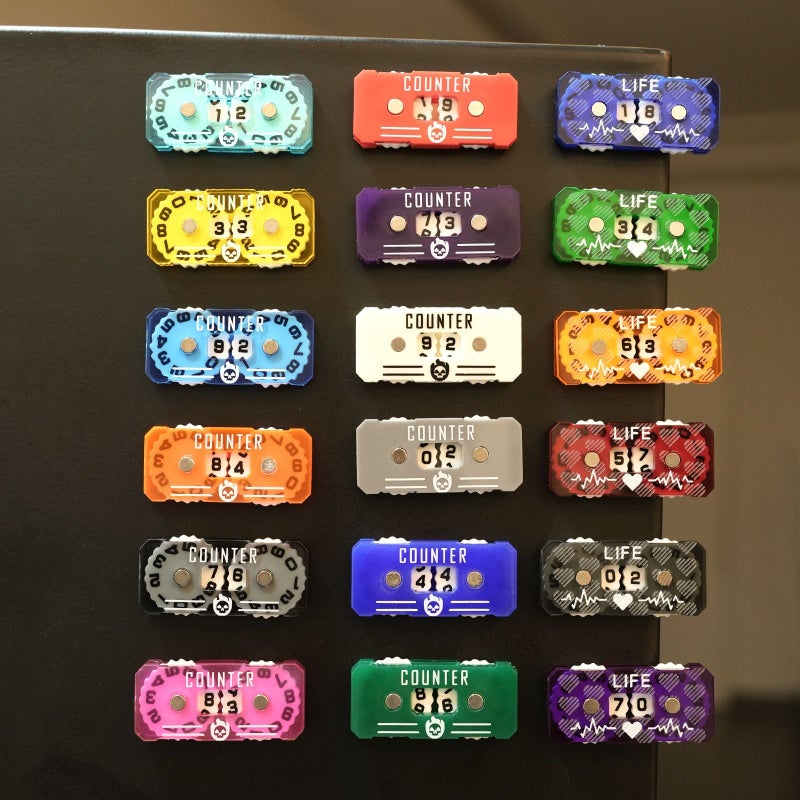 عداد رقمي مزدوج من الأكريليك ثلاثي الطبقات فاخر للعبة اللوحية CEDH TCG - Image 1