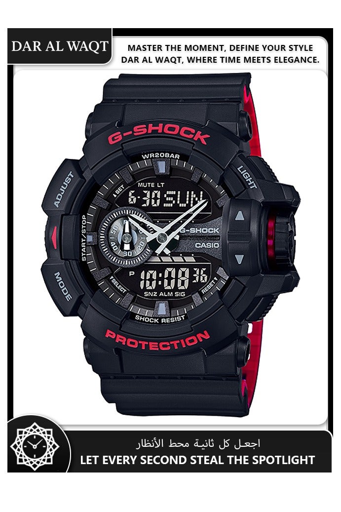 CASIO GA-400HR-1A Stylish Red and Black Multifunction Sports Watch with High-Durability Design for Outdoor Adventures - Image 1