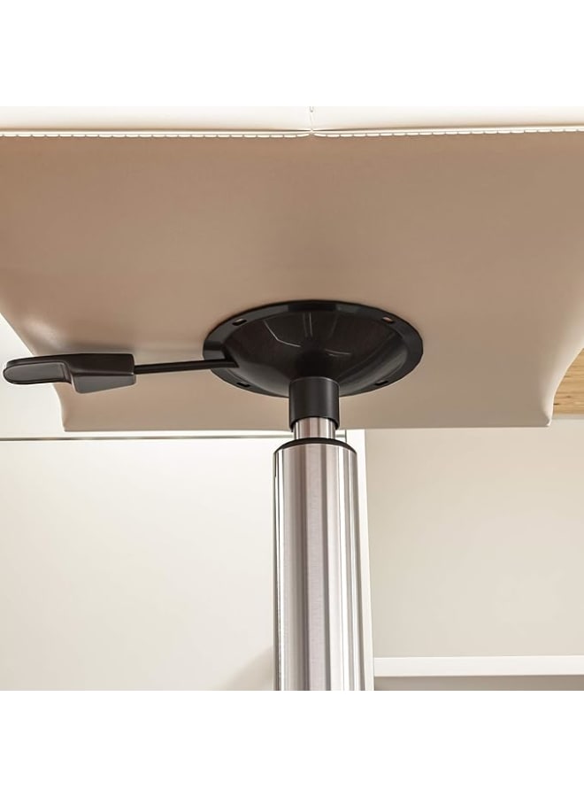 Markero Group White Secretary Chair – Adjustable Chrome Legs, Faux Leather Design for Office & Gaming - Image 4