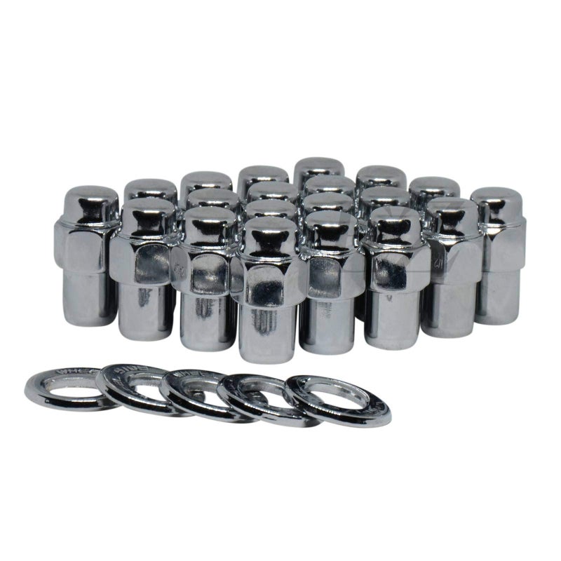 Cragar Standard Mag Lug Nut 71620 with Offset Washer Chrome Finish Set of 20 Pcs