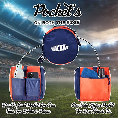 WHACKK Kick Soccer Navy Orange Football Equipment Bags|Basketball Volleyball Bags |Adjustable Strap Backpack |Ball Bag |Kitbag - Made in India - Image 4