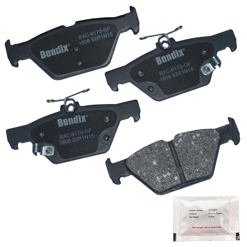 Bendix Priority1 CFC1808 Ceramic Rear Brake Pads for Subaru Ascent 20222019 Crosstrek 20232020 Forester 20232019 Legacy 20232015 Outback 20232015 WRX 20212016
