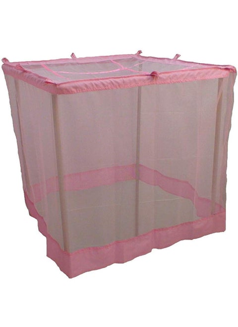 Anaya Mosquito Net 65 x 8 ft XXL Size Bed Net Polycotton Pink 100 Heavy Quality Net