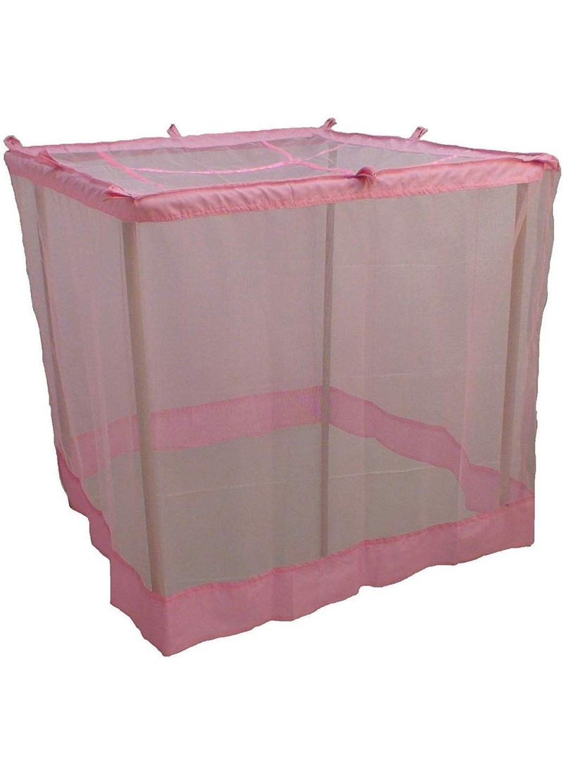 Anaya Mosquito Net 65 x 8 ft XXL Size Bed Net Polycotton Pink 100 Heavy Quality Net