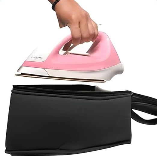 ATRMITRA ATRMITRA Fabric Iron Press Storage Cover Ironing Board Iron Storage Bag Handle Zipper Closure Protective Cover For Travelling And Home Storage Black Zippered 30cm x 15cm x 13cm - Image 2
