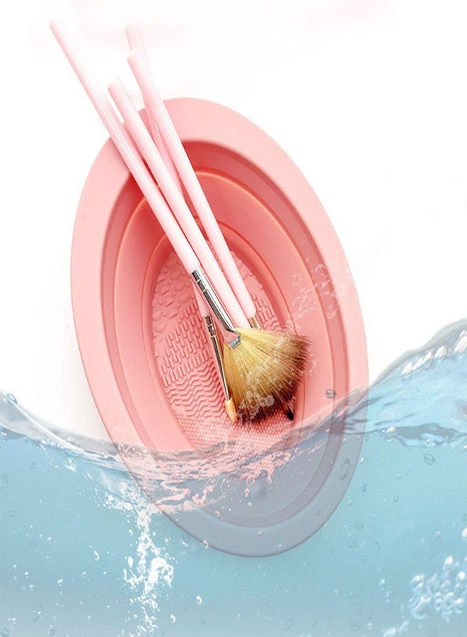 ArrErr 3 Pack Makeup Brush Cleaner Mat Foldable Silicone Makeup Brush Cleaner Bowl Pads Portable Scrubber Cleaning Tool for Makeup Brush Set Foundation Powder Concealers Eye Shadows Makeup Brushes - Image 4