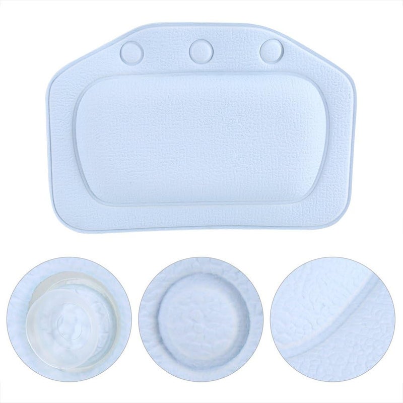 All preference matching build Bathtub Pillow, Soft PVC Comfortable Bathtub Cushion Bath Tub Pillows for Head Neck SPA Bath with Suction Cups (Blue) All budget friendly options - Image 4