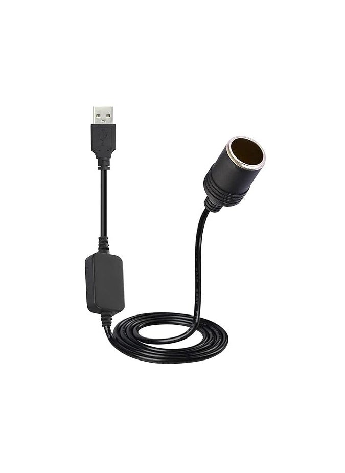 DLC USB Car Adapter Voltage Converter-5V to 12V Car Lighter Power Boost Inverter with 0.6m Cable for Driving Recorder,Car Battery & Fan DLC-32907  - Image 1