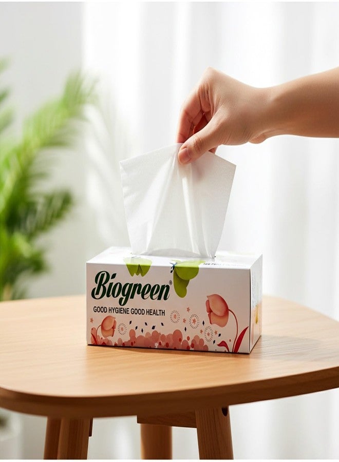 Biogreen So Soft Facial/Face Tissues 100 Pulls Per Box - Pack of 6 - Image 4