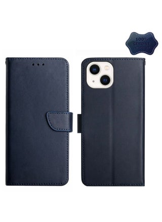 Case Cover For iPhone 14 Genuine Leather Fingerprint-proof Horizontal Flip Phone Case Blue - pzsku/ZD4C7A5E7DDBA659F336BZ/45/_/1712529373/40d6c4da-139b-469b-97f4-2b5daddac30c