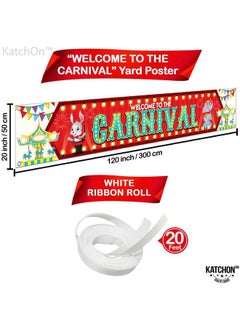 KATCHON Big Welcome To The Carnival Banner 120X20 Inch ; Carnival Theme Party Decorations ; Carnival Backdrops For Party ; Carnival Decorations For Event Outdoor ; Circus Backdrop Circus Party Decorations  - Image 5