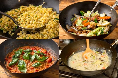 River Light Iron Frying Pan Extreme Japan 79 inches 20 cm Induction Compatible Made in Japan Wok - Image 3