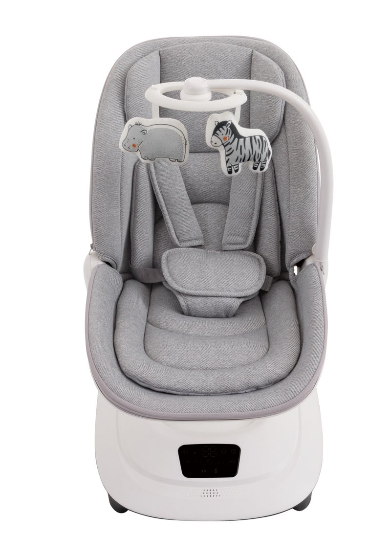 Deluxe Multi-Dynamic Baby Seat with Gentle Remote, 5 Feeding Modes, 360° Rotation, App Control, 3 Recline Modes, and 12 Melodies Suitable for babies from birth to 36 months (maximum weight 15 kg)